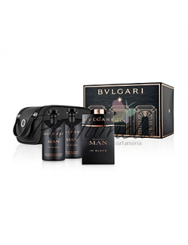 Bvlgari Man In Black, Edp 100ml + 75ml balsam po holení + 75ml sprchový gel + kosmetická taška