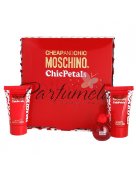 Moschino Cheap And Chic Chic Petals, Toaletná voda 4,9 ml + sprchový gel 25 ml + telové mlieko 25 ml