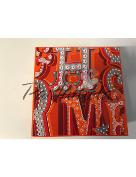 Prázdna Krabica Hermes Terre D´Hermes, Rozmery: 26cm x 26cm x 10cm