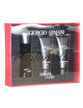 Giorgio Armani Black Code, Edt 75ml + 75ml balsam po holení + 75ml sprchový gel