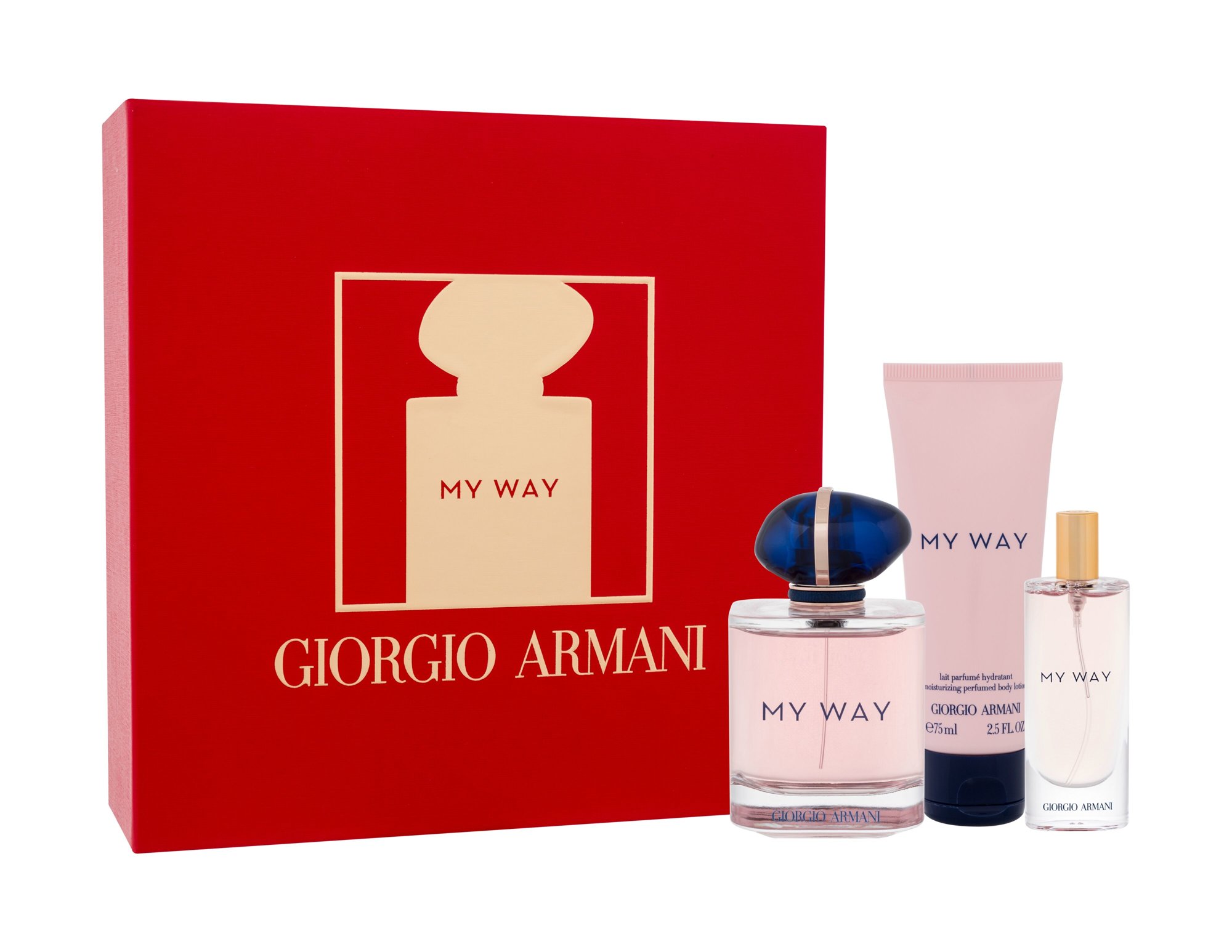 Giorgio Armani My Way SET: Parfumovaná voda 90ml + Parfumovaná voda 15ml + Telové mlieko 50ml