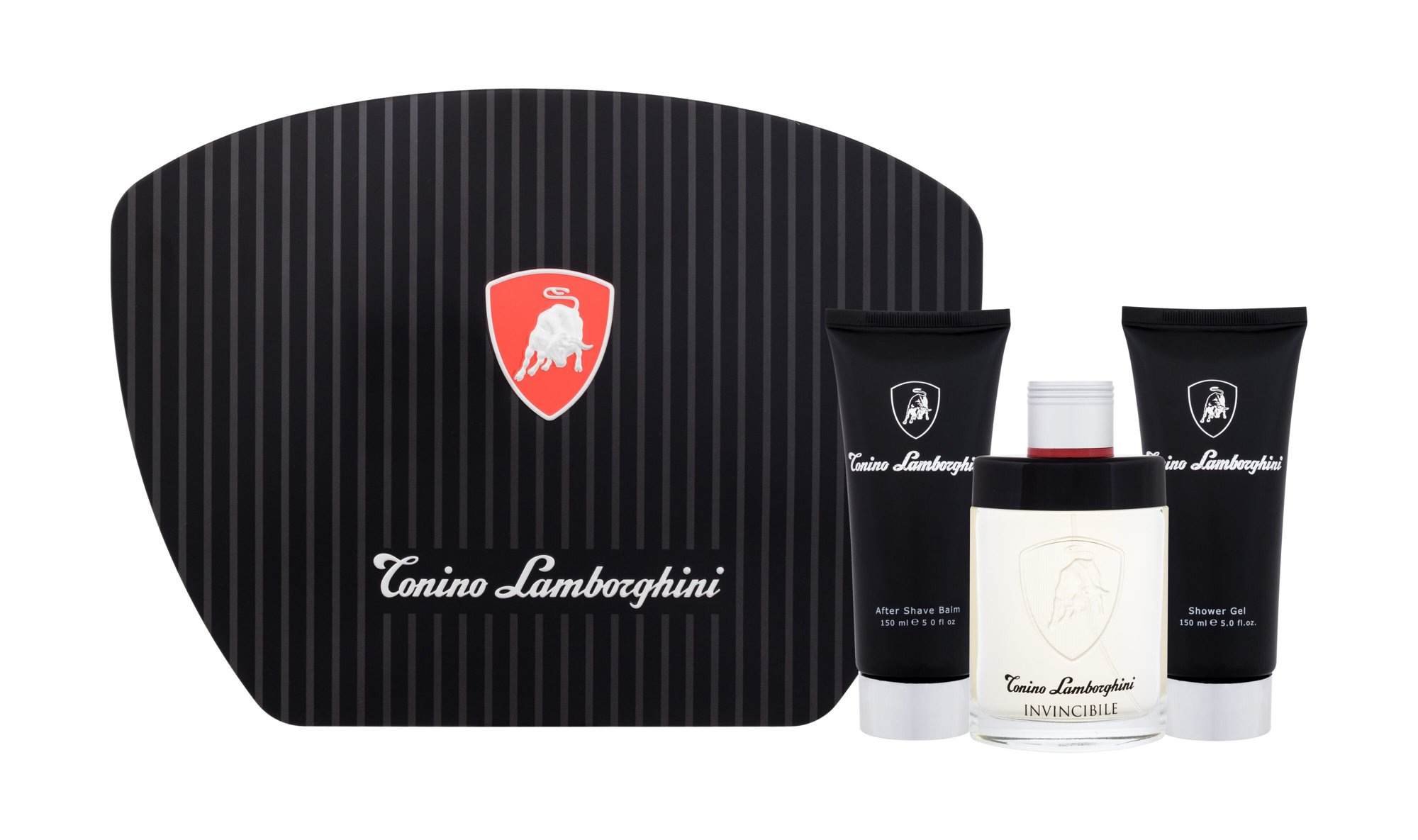 Lamborghini Invincibile, toaletná voda 125 ml + balzam po holení 150 ml + sprchovací gél 150 ml